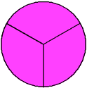 circle three thirds pink